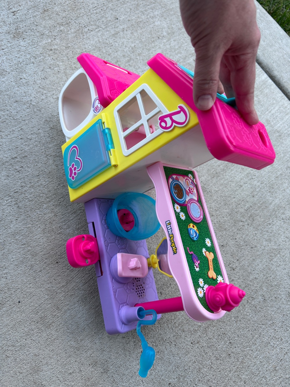 Pink & Yellow Playset Activity Center Barbie Little People